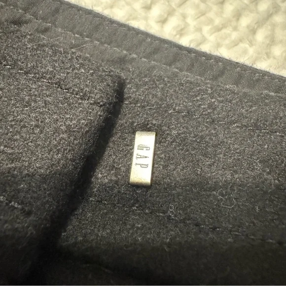 GAP womens black mini skirt 4 wool blend button up fully lined Y2K 90s 2000s - Picture 14 of 15